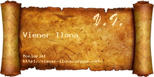 Viener Ilona névjegykártya